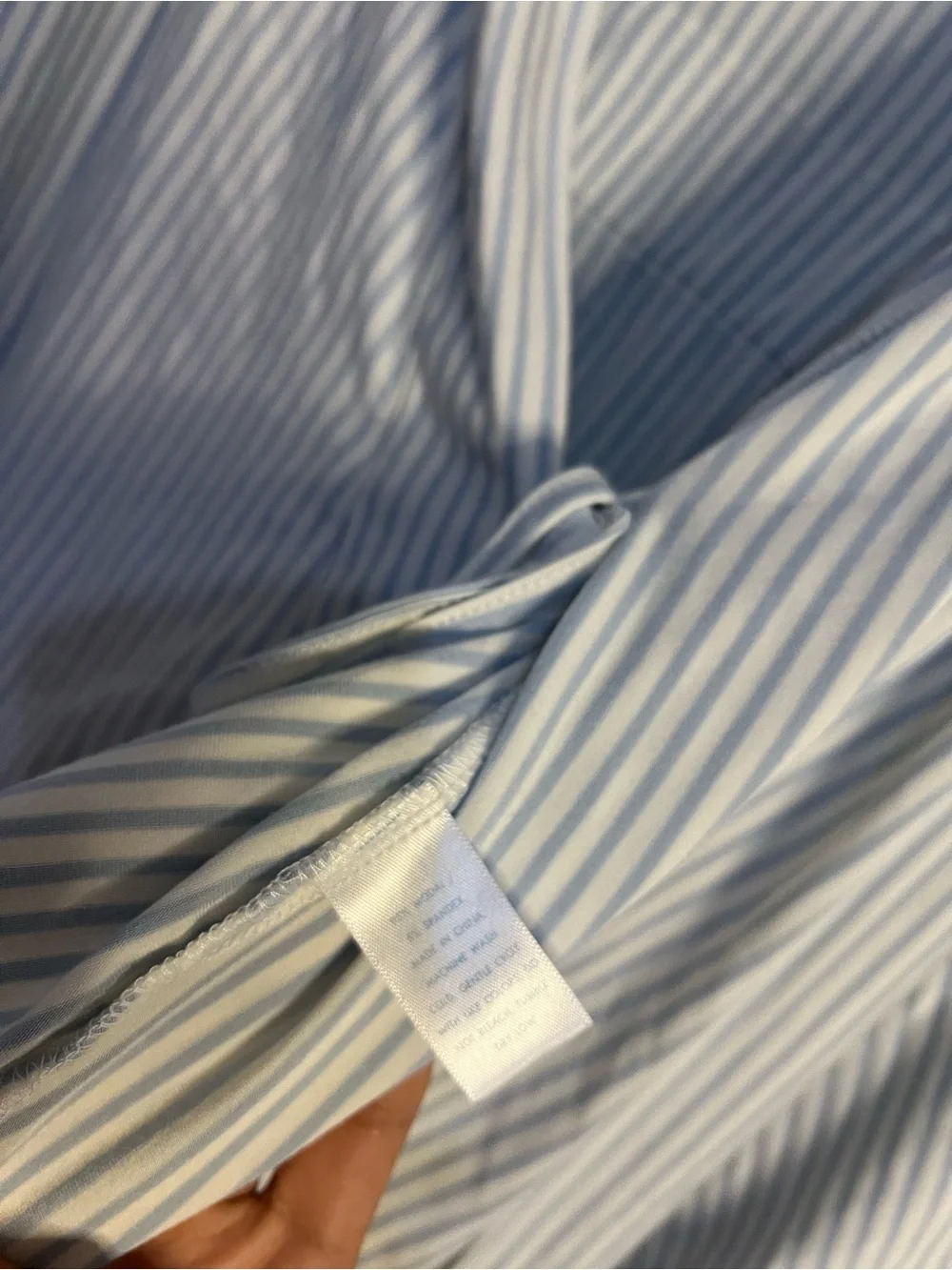 Lake Kimono Striped Wrap Pajama Top - Light  blue size large - Picture 6 of 9
